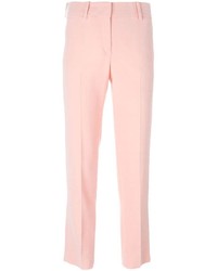 Розовые классические брюки