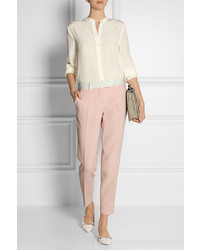 Женские розовые классические брюки от Fendi