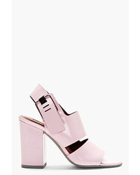 Розовые кожаные босоножки на каблуке от Alexander Wang