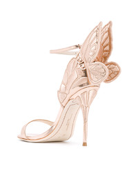 Розовые кожаные босоножки на каблуке от Sophia Webster