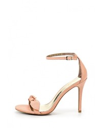Розовые кожаные босоножки на каблуке от Dali