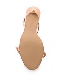 Розовые кожаные босоножки на каблуке от Dali