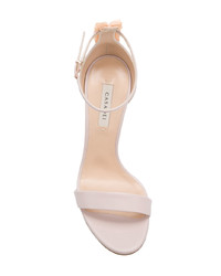 Розовые кожаные босоножки на каблуке от Casadei