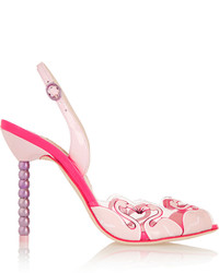 Розовые кожаные босоножки на каблуке от Sophia Webster