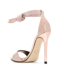 Розовые кожаные босоножки на каблуке от Marc Ellis