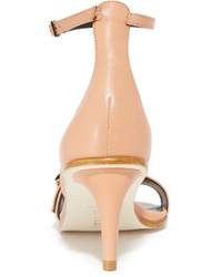 Женские розовые кожаные босоножки от Tibi