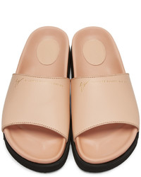 Женские розовые кожаные босоножки от Giuseppe Zanotti