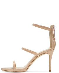 Женские розовые кожаные босоножки от Giuseppe Zanotti