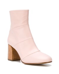 Розовые кожаные ботильоны от Christian Wijnants