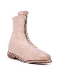 Розовые кожаные ботильоны от Guidi