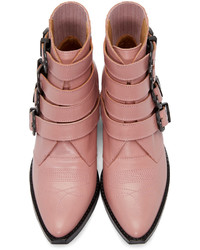 Розовые кожаные ботильоны от Toga Pulla