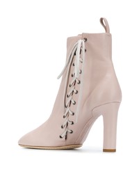 Розовые кожаные ботильоны от Santoni