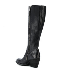 Женские розовые кожаные ботинки на шнуровке от Officine Creative