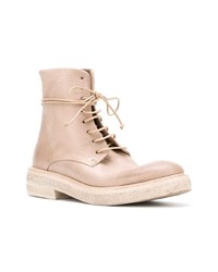 Женские розовые кожаные ботинки на шнуровке от Marsèll