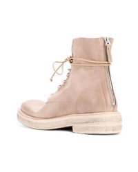 Женские розовые кожаные ботинки на шнуровке от Marsèll