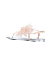 Розовые кожаные вьетнамки от Giuseppe Zanotti Design