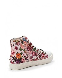 Женские розовые кожаные кеды от Burlesque