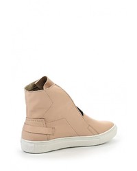 Женские розовые кожаные кеды от Laura Valorosa