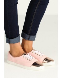 Женские розовые кожаные кеды от LOST INK