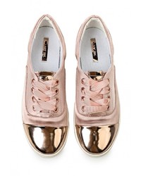 Женские розовые кожаные кеды от LOST INK