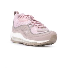 Мужские розовые кожаные кроссовки от Nike