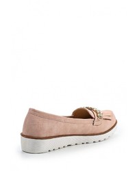 Женские розовые кожаные лоферы от Guapissima