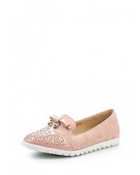 Женские розовые кожаные лоферы от Guapissima