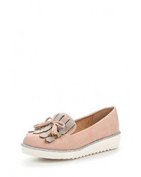 Женские розовые кожаные лоферы от Ideal