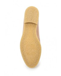 Женские розовые кожаные лоферы от KMB