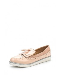 Женские розовые кожаные лоферы от L.Day