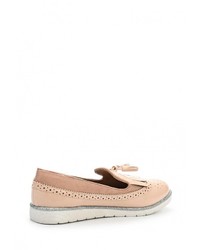 Женские розовые кожаные лоферы от L.Day