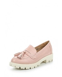 Женские розовые кожаные лоферы от LOST INK