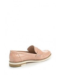 Женские розовые кожаные лоферы от Marco Tozzi