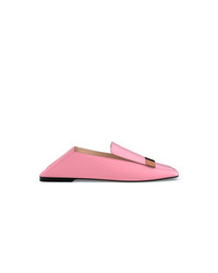 Женские розовые кожаные лоферы от Sergio Rossi