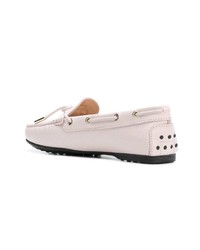 Женские розовые кожаные мокасины от Tod's