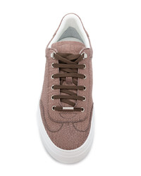 Мужские розовые кожаные низкие кеды от Jimmy Choo