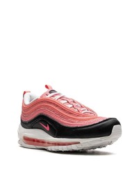 Мужские розовые кожаные низкие кеды от Nike