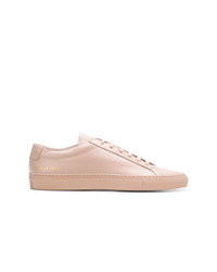 Мужские розовые кожаные низкие кеды от Common Projects