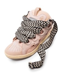 Мужские розовые кожаные низкие кеды от Lanvin