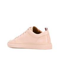 Женские розовые кожаные низкие кеды от Bally