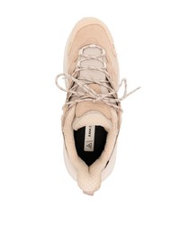 Мужские розовые кожаные низкие кеды от Hoka One One