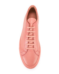 Мужские розовые кожаные низкие кеды от Common Projects