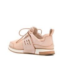 Мужские розовые кожаные низкие кеды от Hender Scheme