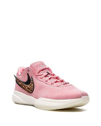 Мужские розовые кожаные низкие кеды от Nike