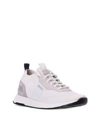 Мужские розовые кожаные низкие кеды от BOSS