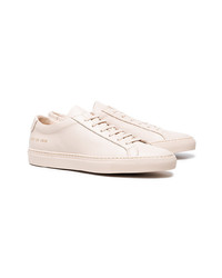 Женские розовые кожаные низкие кеды от Common Projects