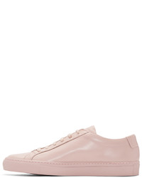 Мужские розовые кожаные низкие кеды от Common Projects