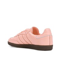 Мужские розовые кожаные низкие кеды от adidas