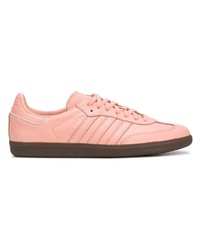 Мужские розовые кожаные низкие кеды от adidas