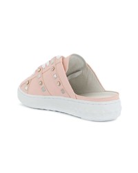 Женские розовые кожаные низкие кеды от Ash